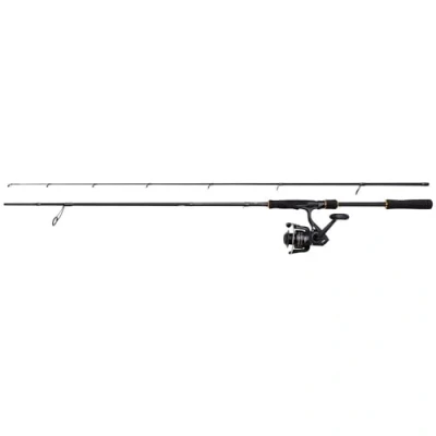 Image of PENN Wrath II Labrax Spinning Combo, Fishing Rod and Reel Sea Fishing, Bass With Metal, Hard, or Soft Lures, Great Value for Money Set, Unisex, Black, 2.44m 20 50g