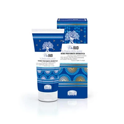 Image of Helan W Oud Moisturising, Rich &amp; Velvety Body Cream with Essential Fatty Acids Antioxidant Properties, Macadamia Vitamin E Scented Gentle Moisturiser for Softer Skin Made in Italy, 200 ml