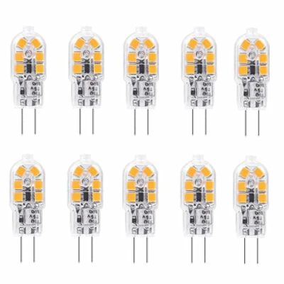 Image of Jiotouhu G4 LED Bulbs 2Watt, AC 220 240V, Warm White 3000K Lamps, 20 Watt Halogen Equivalent, 360Beam Angle, 200lm, Non Dimmable, Pack of 10