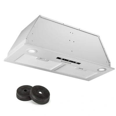 Image of Klarstein Kitchen Cooker Hood 72cm, Extractor Fan for w/LED Lights, Grease Filters, 439m3/h Airflow Hoods, Timer &amp; Touch Controls, Built In Wall Mount Stainless Steel