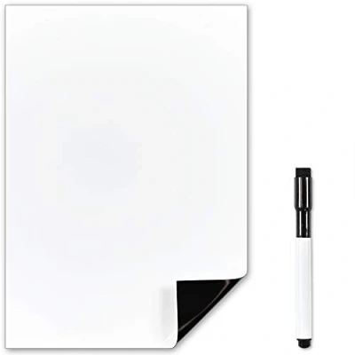 Image of TMS A4 Magnetic Whiteboard for Fridge Kitchen White Board with Dry Wipe Pen Memos, Notes or Reminders use as Notice Board, Weekly Meal Planner to Do List