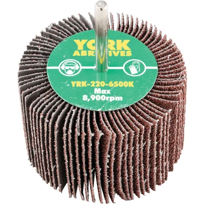 Image of York 80 X 50MM Flap Wheels Aluminium Oxide 6.0MM Shaft P40