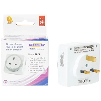 Image of Timeguard TG24 24 Hour Compact Plug In Segment Time Controller, White