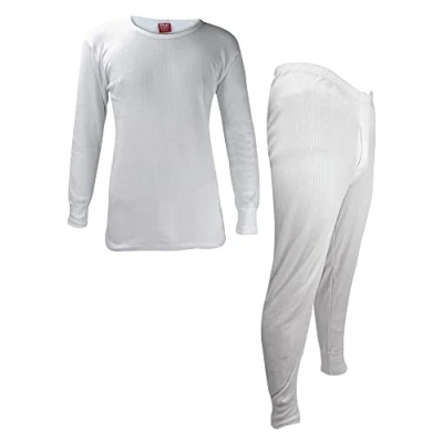 Image of HEAT HOLDERS Mens Thermal Underwear Set Winter Long Sleeve Top &amp; Johns (XL, White)