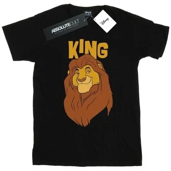 Image of Disney Boys The Lion King Mufasa T Shirt (Black) Cotton Size 3 4Y