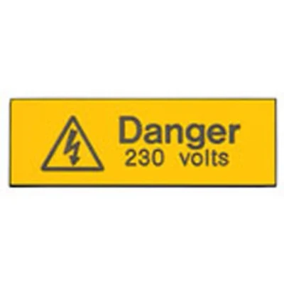 Image of Industrial Signs Danger Sign Rigid Engraved 230 V Is1105En