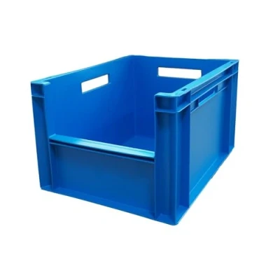 Image of AUTORCE Euro Container Dolly Heavy Duty Linking 600x400mm 400kg SWL and Industrial Plastic Storage Box, 20Lt 63Lt Crate (20 LT Box Blue)