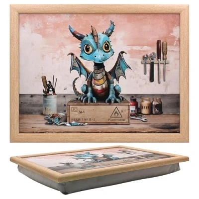 Image of Lesser &amp; Pavey Bug Art Scrap Dragon Laptray With Bean Bag for Serving Dishes Lovely Lap Trays Eating on Dinner or Breatfast Newly Designed Food