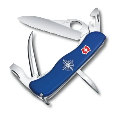 Image of Victorinox Skipper Pro Swiss Army Pocket Knife, Large, Multi Tool, 12 Functions, Large Locking Blade, Blue