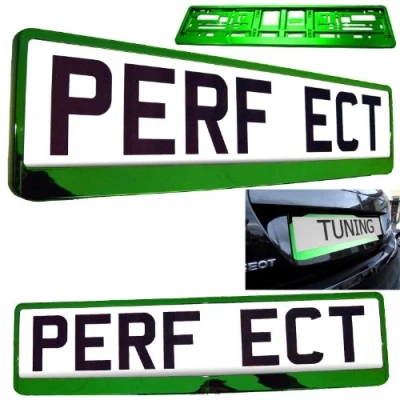 Image of TAPORT 1x Car Registration License Number Plate Surrounds Holder Frame ALL STYLES (GREEN)