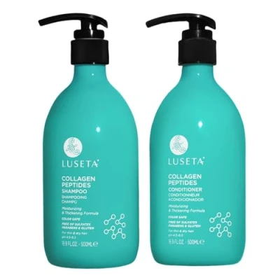 Image of Luseta Purple Shampoo and Conditioner Set (2 * 500ml, Collagen Peptides)