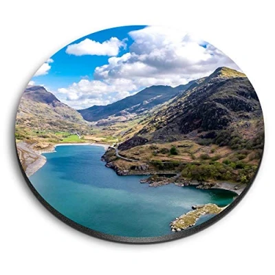 Image of 1 x Round MDF Magnet Snowdonia National Park Wales UK Travel 24222