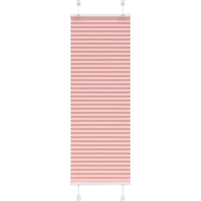 Image of vidaXL Pleated Blind Pink 40x150 cm Fabric Width 39.4 Polyester