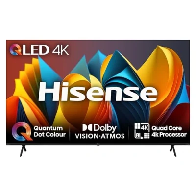 Image of Hisense 85 Inch 4K QLED Smart TV 85E7NQTUK Quantum Dot Colour, AI Processor, Dolby Vision Atmos, Smooth Motion, Sports Mode, Vidaa OS with Freely, Youtube, Netflix and Disney+ (2024 Model)