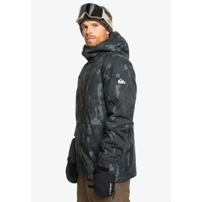 Image of Quiksilver Mission Printed Jacket Ski jacket, Men&#039;s, Size: Small, Nature zoom dark shadow