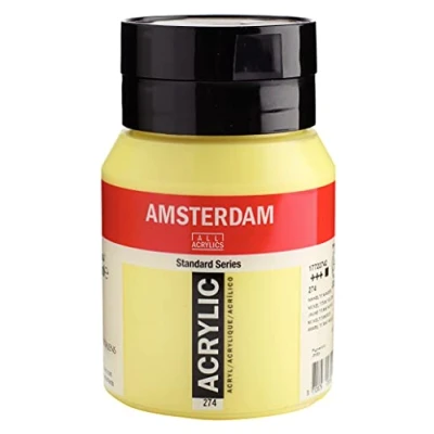 Image of Amsterdam Standard Series Acrylic Jar 500 ml Nickel Titanium Yellow 274 (17722742)