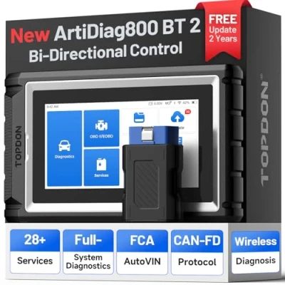 Image of Topdon ArtiDiag800BT OBD2 Scanner Bluetooth Car Diagnostic Tool with Full Systems Diagnoses, 28+ Reset Services, Free Lifetime Update, AutoVIN/ABS Bleeding/IMMO/SAS/BMS/EPB/TPMS/Oil Reset/DPF