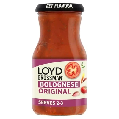 Image of Loyd Grossman Bolognese Original Cooking Sauce, 350 g Jar (Pack of 1)
