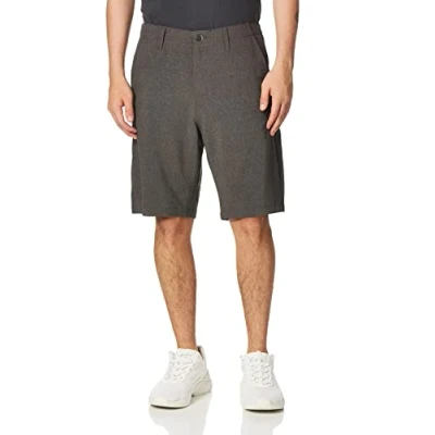 Image of Volcom Men&#039;s Kerosene 21&quot; Hybrid Chino Shorts Casual, Charcoal Heather, 34