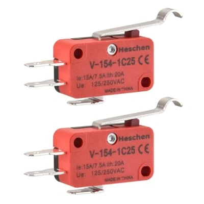 Image of Heschen Micro switch V 154 1C25 SPDT Crank type 20A 250VAC 2 Pack
