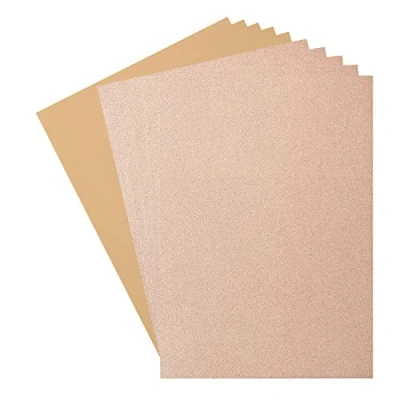 Image of Florence Glitter Paper and Cardstock A4 Coloured Card Making Supplies Light Gold/Parchment 10 Sheets for Scrapbooking, Other Crafts 250/216 GSM