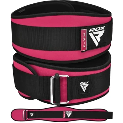 Image of RDX Women Weight Lifting Belt 6.5 Curved Padded Back Lumbar Support, Fitness, Core Exercise Workout Bodybuilding Powerlifting Deadlifts Squats, Ladies Home Gym Equipment