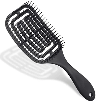 Image of Vinabo Hair Brush, Brush Without Pulling, Detangling Suitable for Curls &amp; Long Wet and Dry Hair, Massage Women/Men/Children