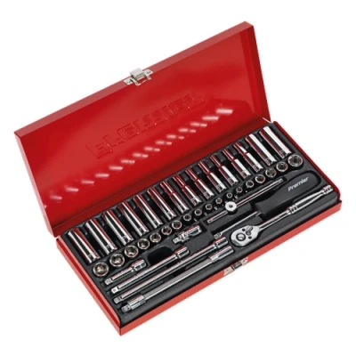 Image of Sealey Premier Socket Set 41pc 1/4&quot;Sq Drive 6pt WallDrive® Metric/Imperial