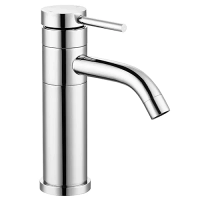 Image of Peppermint Bathroom Sink Taps with Swivel Spout, Basin Mixer Tap Monobloc Single Lever Hot and Cold Taps, Chrome Faucet
