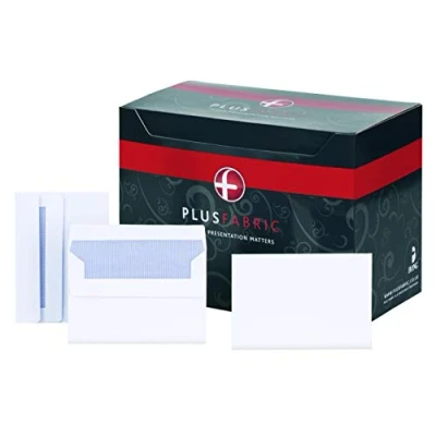 Image of Plus Fabric C6 White 120gsm Self Seal Wallet Box of 500 Envelopes