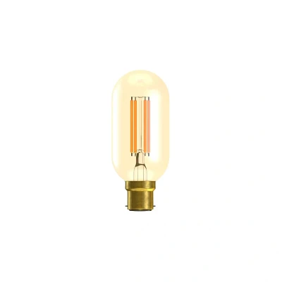 Image of Tubular Short Non Dimmable LED Vintage Bulb 3.3W B22 2200K Bell Lighting