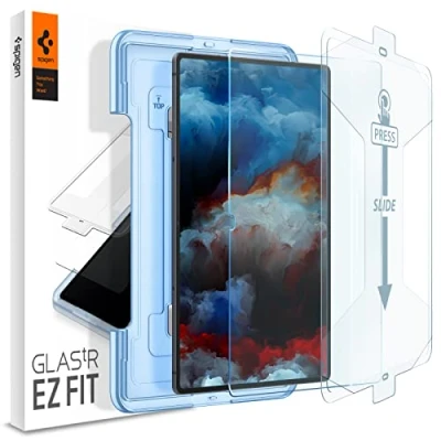 Image of Spigen EZ FIT Tempered Glass Clear Screenprotector With Mounting Frame Samsung Galaxy Tab S8 Ultra