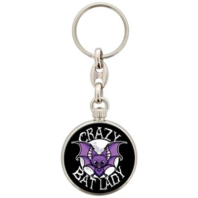 Image of Grindstore Crazy Bat Lady Keyring 3.5x3.5cm