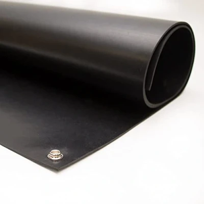Image of Coba ESDF010005 ESD Rubber Floor Mat, Black, 3mm Thick, 0.6m Width, 1.2m Length