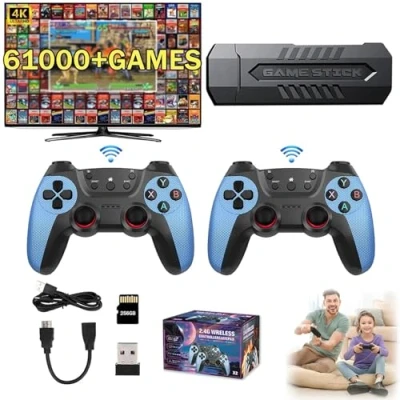Image of MIGEDY 2025 New Game Stick 4k 60,000 Games,Retro Gaming Console Build in 60,000+ Games,Plug &amp; Play TV Video Retro for everybody(256G)