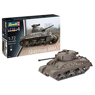 Image of Revell 03290 Sherman M4A1 1:72 Scale Unbuilt/Unpainted Plastic Model Kit