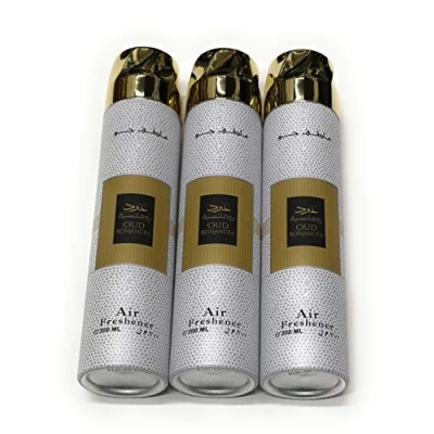 Image of Ard al zafaran pack of 3 OUD ROMANCEA 300 ml aerosol air freshener