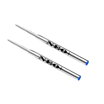 Image of NEO+ Ballpoint Pen Refills Compatible with Montblanc Pens. in Black Ink a 1mm Tip Biros (2 x Blue Ink)