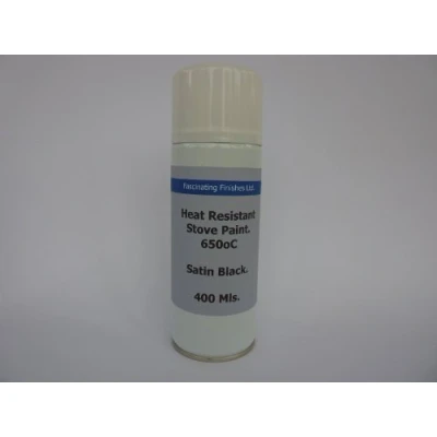 Image of 1 x 400ml Aerosol Black Satin Stove Paint Heat Resistant 650c Grate Wood Burner Fire