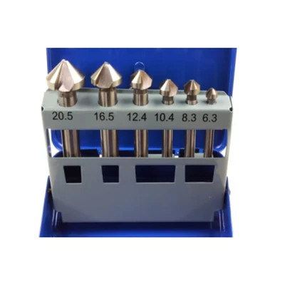 Image of US PRO Tools 6pc Tapered Countersink HSS Drill Bit Set 6.3mm to 20.5mm 2638