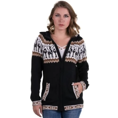 Image of Gamboa Alpaca Womens Cardigans Hooded Lightweight Cardigan for Ladies Temperature Regulation