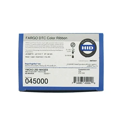 Image of Genuine Fargo YMCKO 250 Image Full Colour Ribbon P/N 45000 045000 INFOCUS ID