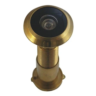 Image of Yale V 8V001 GL Wide Angle Door Viewer, Fits Doors 25 mm to 59 Thick, Polished Brass Finish, Standard Security, Visi Packed, Suitable for External Wooden