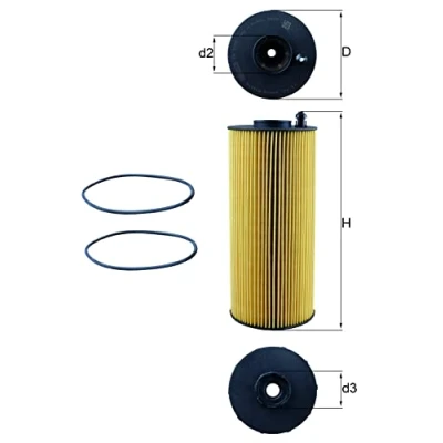Image of 72366277, OX1059DECO Oil Filter MAHLE ORIGINAL OX 1059D Insert DAF: CF