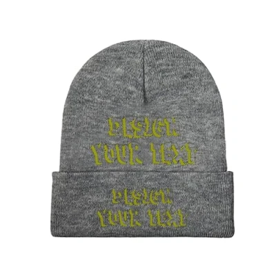 Image of Winter Beanie Hats Your Own Picture Text Logo Mens Womens Unisex Darkgray