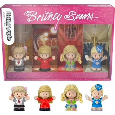Image of Little People Collector Britney Spears Special Edition Set for Adults &amp; Fans, 4 Figures in a Display Box