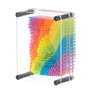 Image of Rainbow Pin Art Create Mesmerising 3D Relief Images