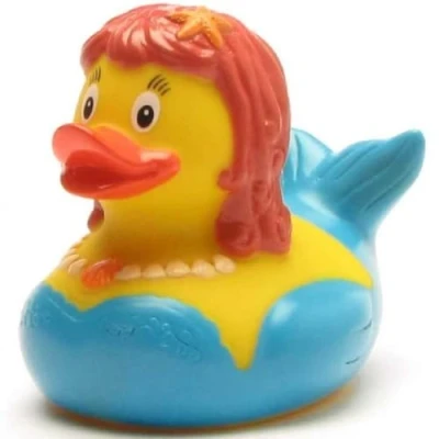 Image of Duckshop Mermaid Duck I Squeaky L: 8 cm Includes Rubber Keyring in Set Gifts for Girls