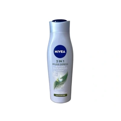 Image of Nivea 2 in 1 Care Express Mild Shampoo and Conditioner (250 ml), Intensive Nourishing with Aloe Vera, Hair for No Time at All