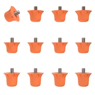 Image of 55 Sport Classic Nylon SG Replacement Football Studs 12 Pack (13/16mm) Neon Orange